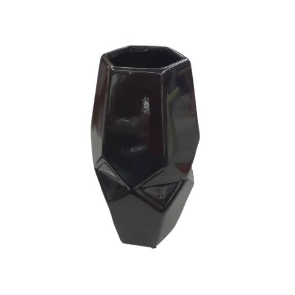 Vaso Preto Geométrico G